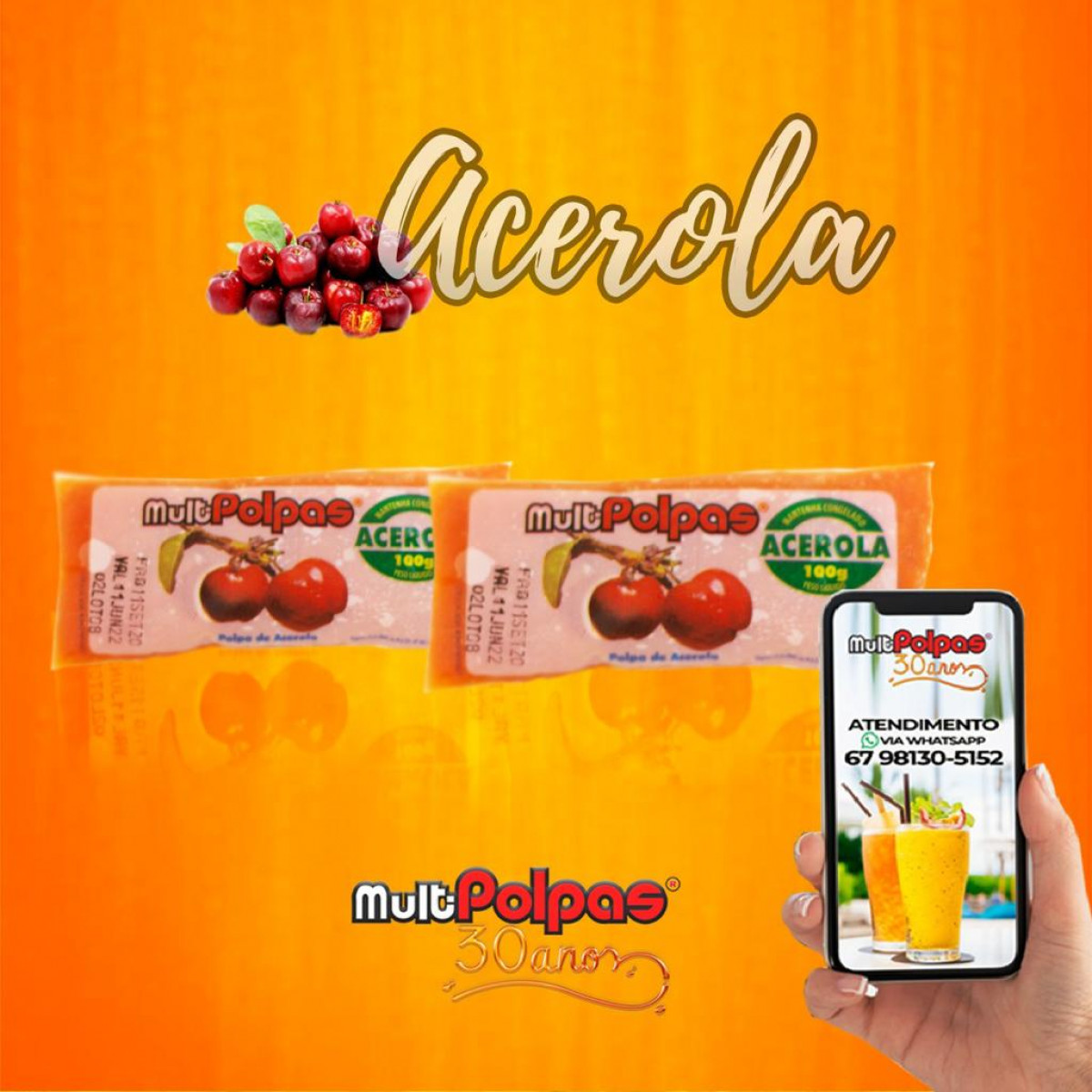 Polpa de Acerola - Multipolpas